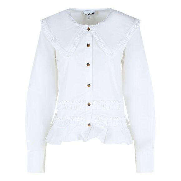 Ganni White Cotton Shirt Women
